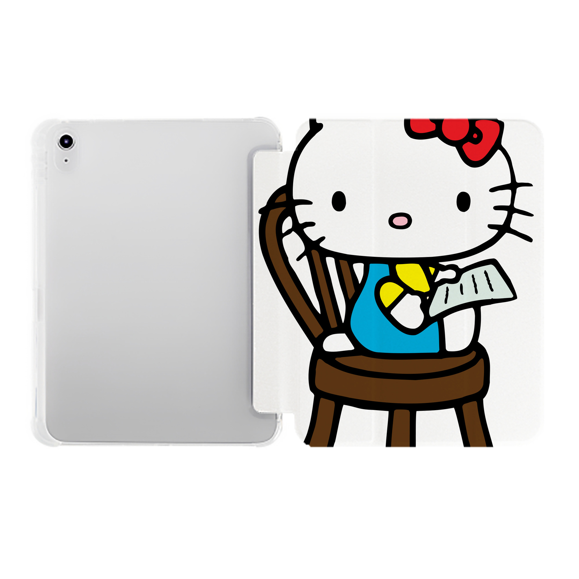 （画像用） Hello Kitty ハローキティ IPad ケース ペン収納付き 三つ折りスタンド PUレザー×シリコン 対応機種9.5/10.5/10.9インチ